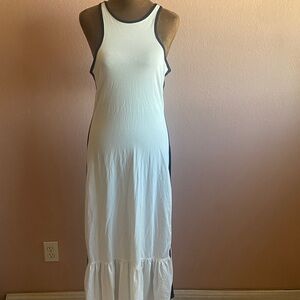 ANTHROPOLOGIE 95% Cotton White and Black Maxi Dress